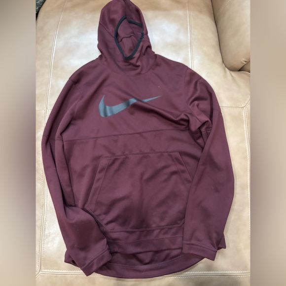 Nike Other - Nike Men's Burgundy Hoodie with Gray Swoosh